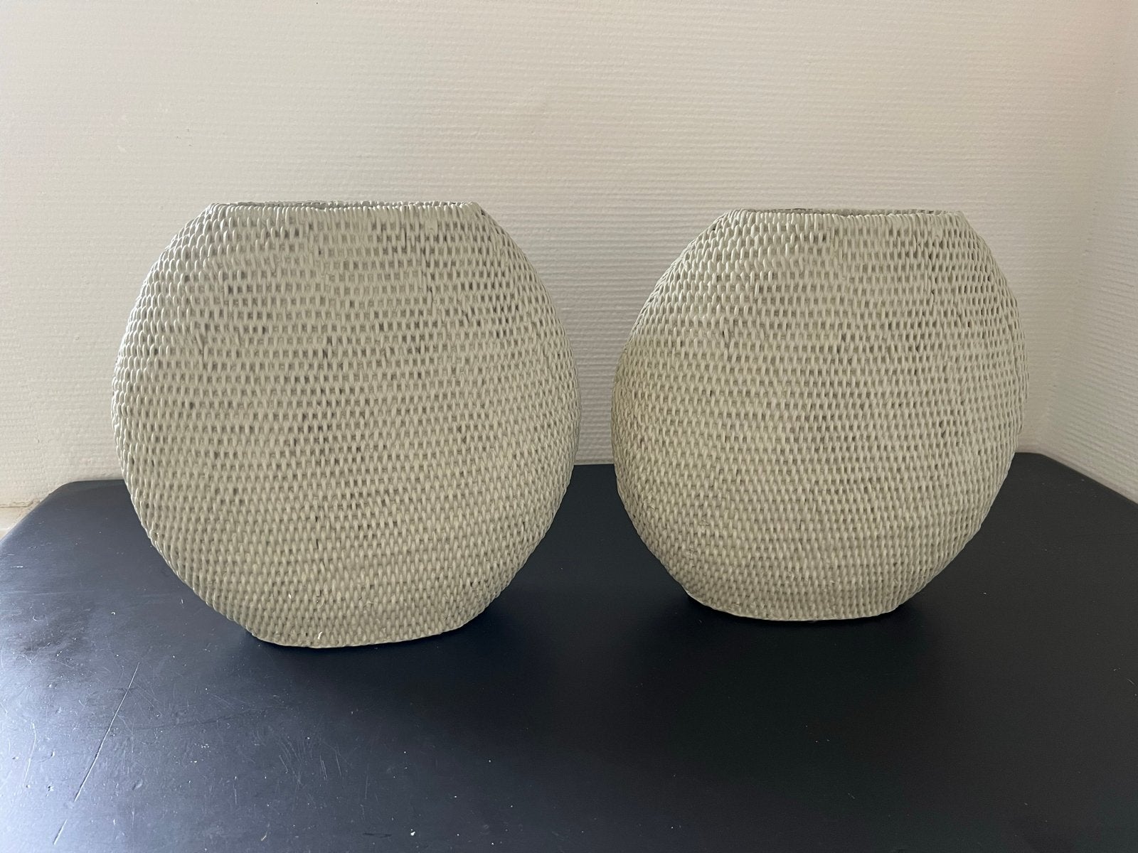 Light & Living Mashaba Vazen Set 2 Beige/Grijs Nieuw, Huis en Inrichting, Overige materialen, Met patroon/structuur, Beige, Nieuw