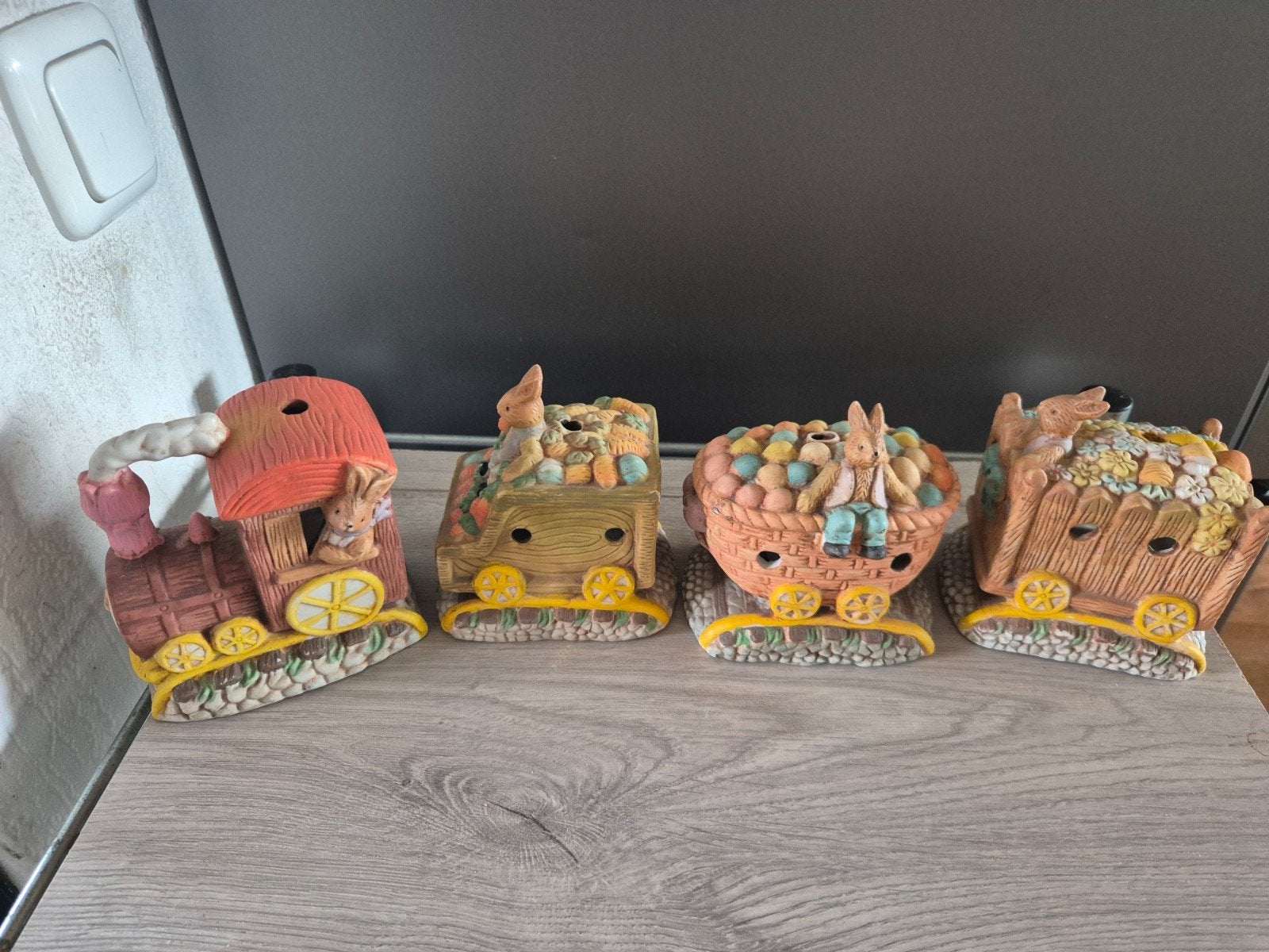 hazen waxinelichtjes trein, Meerkleurig, Waxinelichthouder, Nieuw, Ophalen of Verzenden