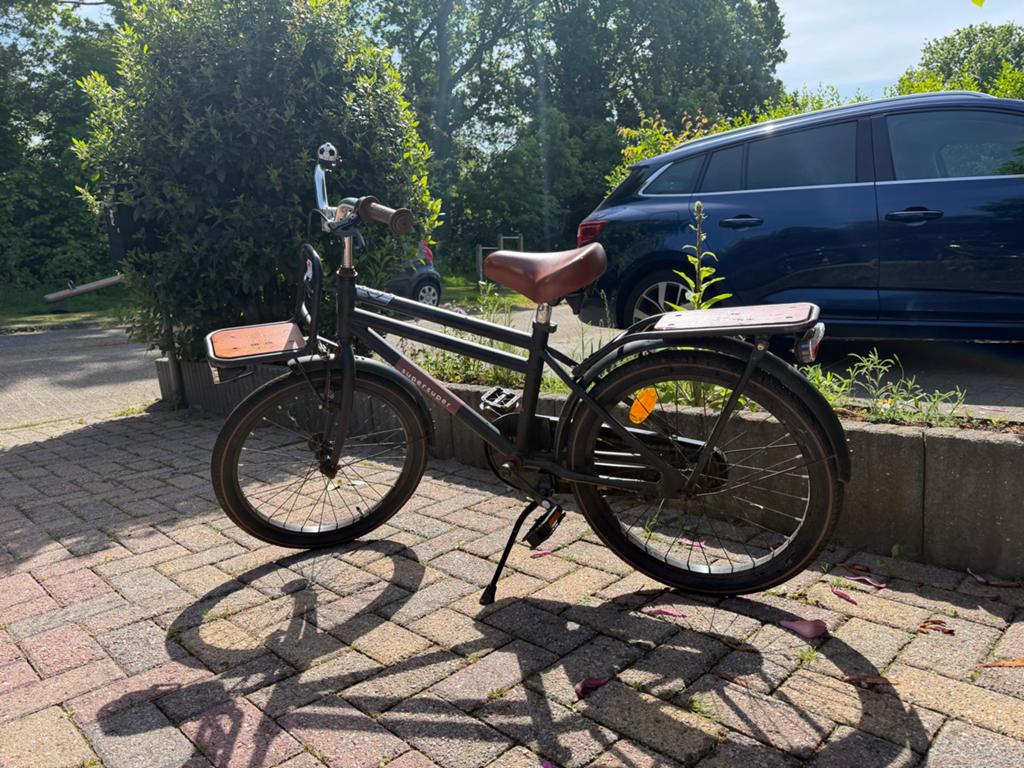 Kinderfiets 18 inch - Supersuper kinderfiets Cooper, Ophalen, Gebruikt, Terugtraprem, 16 tot 20 inch