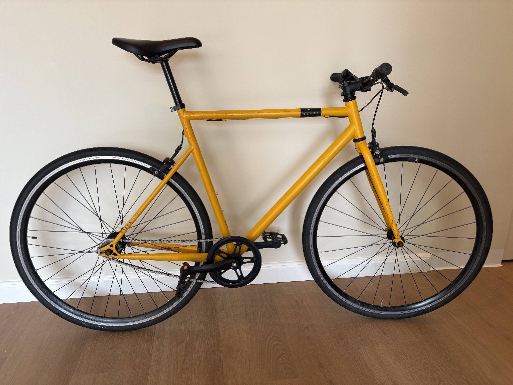 ELOPS Stadsfiets Single Speed 500 Geel - Heren, Ophalen, Gebruikt, Overige merken, Versnellingen