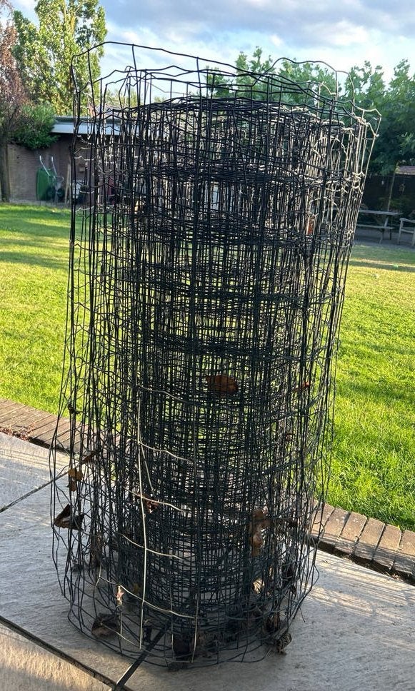 2 rollen groen tuingaas 10x10 cm, 1 meter hoog, Tuin en Terras, Gaas en Draad, Ophalen, Gebruikt, 20 meter of meer, Gaas