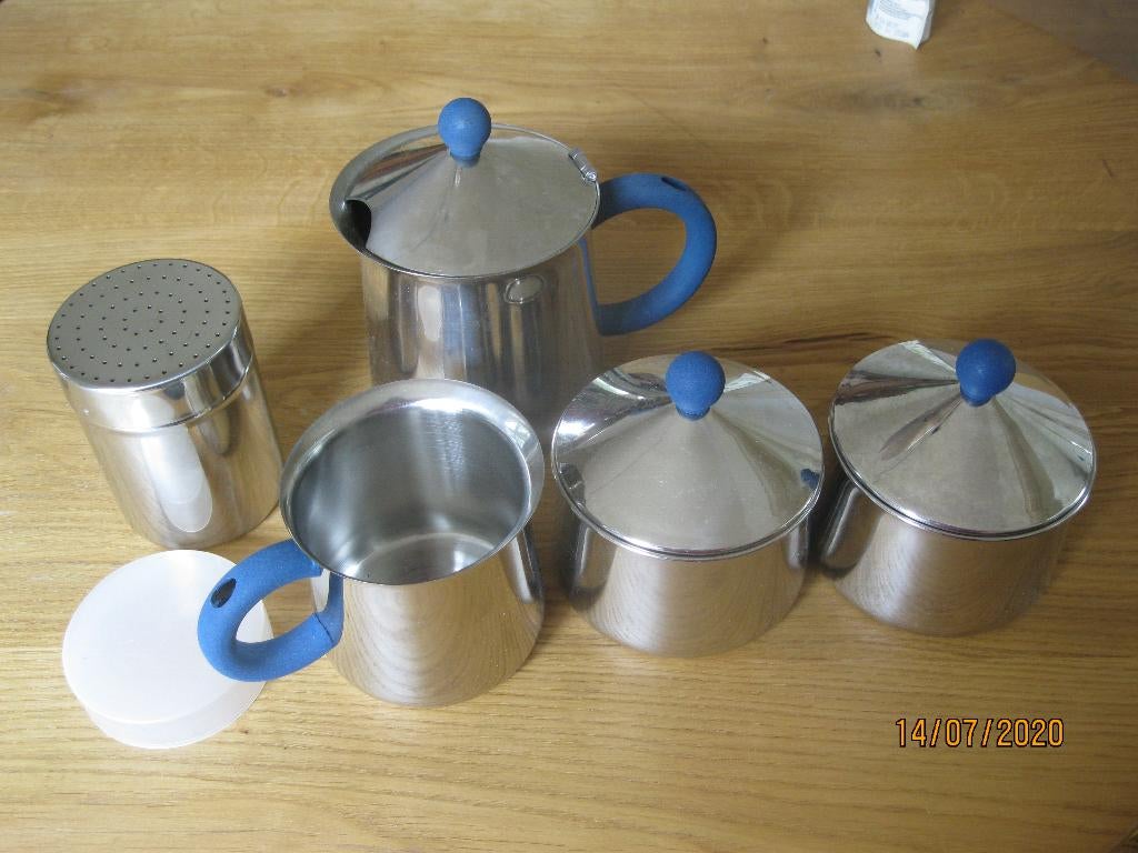 Douwe egberts suikerpotje,melkkannetje,baristakan,theelicht, Overige materialen, Overige typen, Ophalen of Verzenden, Zo goed als nieuw