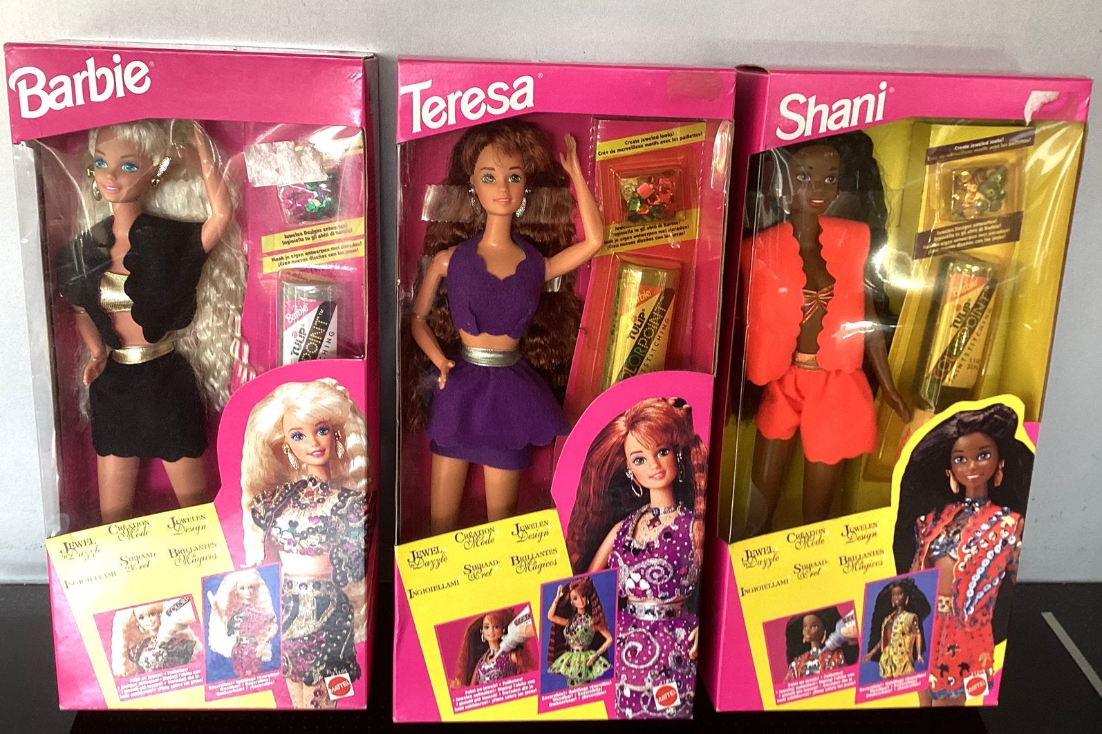 Vintage 1993 Barbie,Teresa & Shani Jewel ‘N Dazzle OVP,NRFB, Verzamelen, Poppen, Ophalen, Nieuw, Fashion Doll