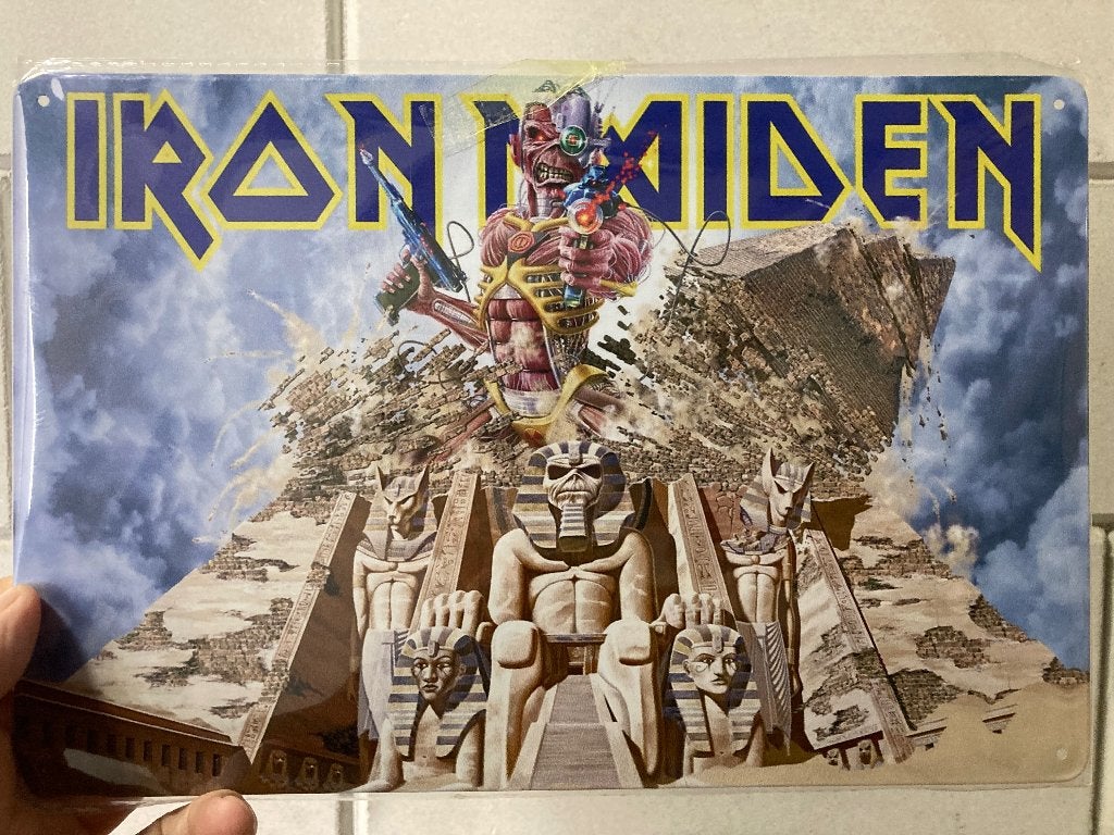 Iron maiden poster metaal, Ophalen of Verzenden, Nieuw, A1 t/m A3, Film en Tv