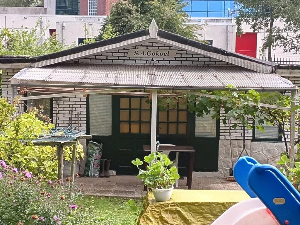 Volkstuin/ tuinhuisje te koop, Tuin en Terras, Ophalen, Overige materialen, Gebruikt, 3 ramen of meer