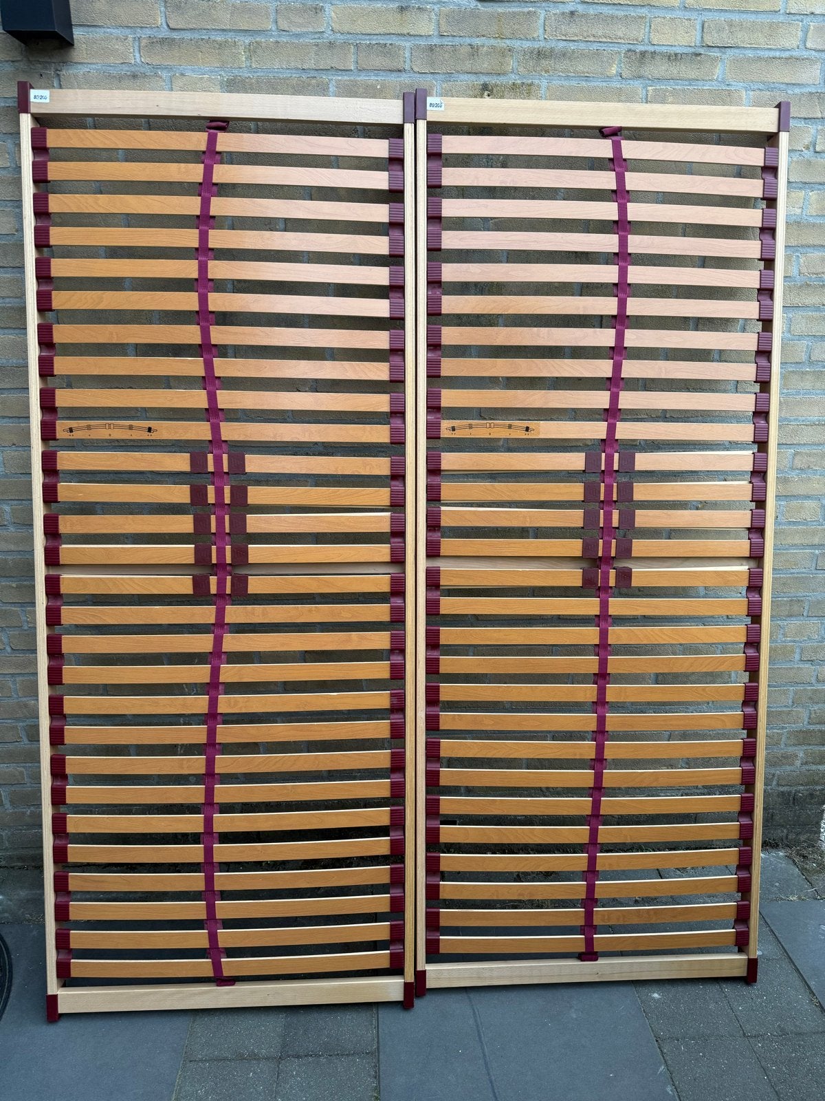 GRATIS 2x Lattenbodems 80x200 cm - Zo goed als nieuw, Huis en Inrichting, Slaapkamer | Matrassen en Bedbodems, Ophalen, Eenpersoons