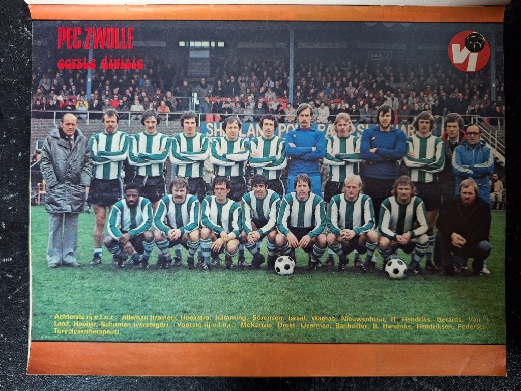 Oude unieke poster PEC Zwolle (1977), Ophalen of Verzenden, Overige binnenlandse clubs, Poster, Plaatje of Sticker