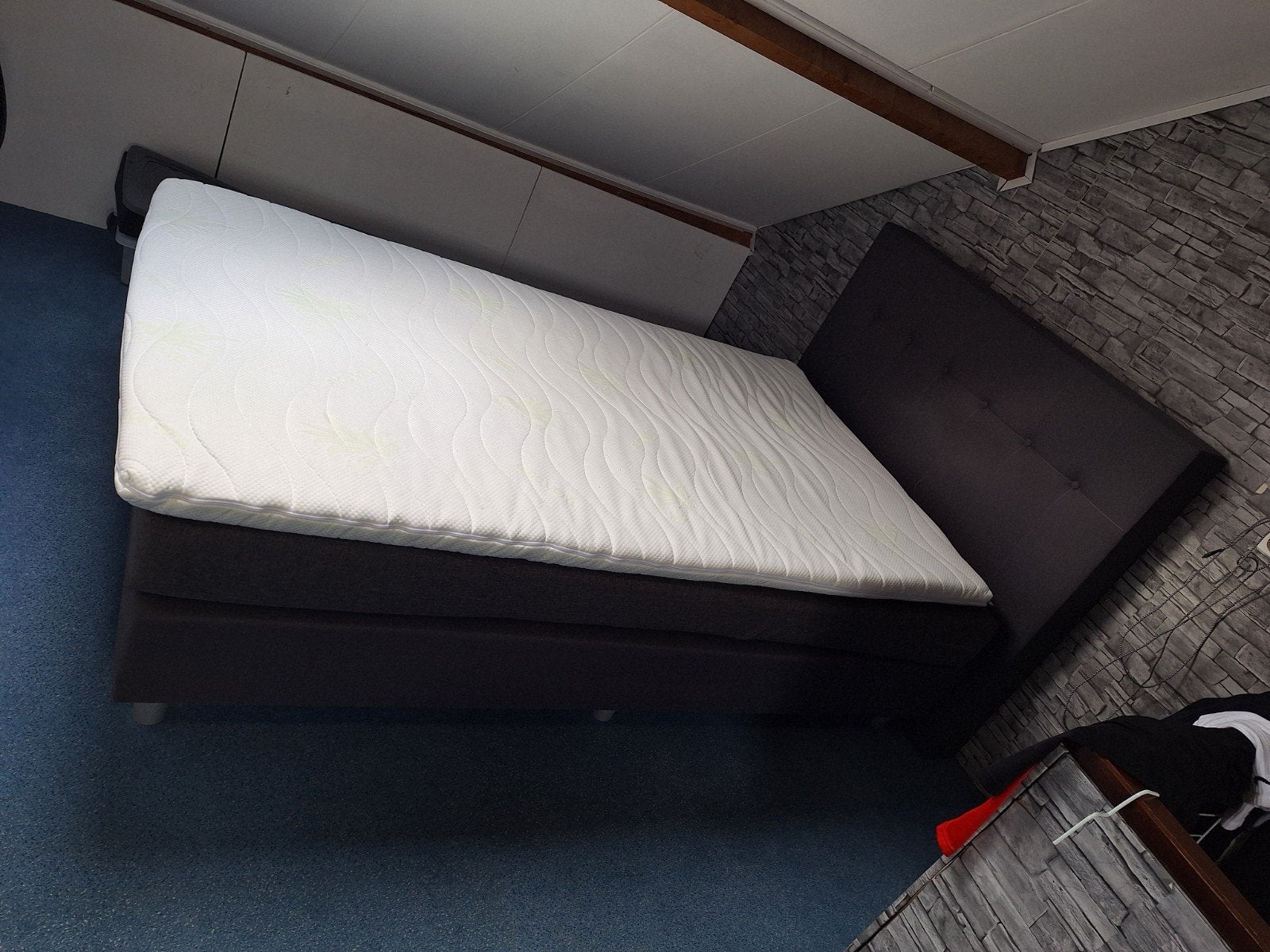 Boxspring Twijfelaar  120x200, Ophalen of Verzenden, Twijfelaar, Hout, 120 cm