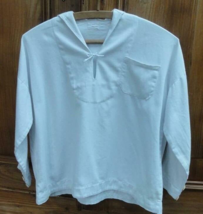 Franse brocante matrozen blouse, Ophalen of Verzenden