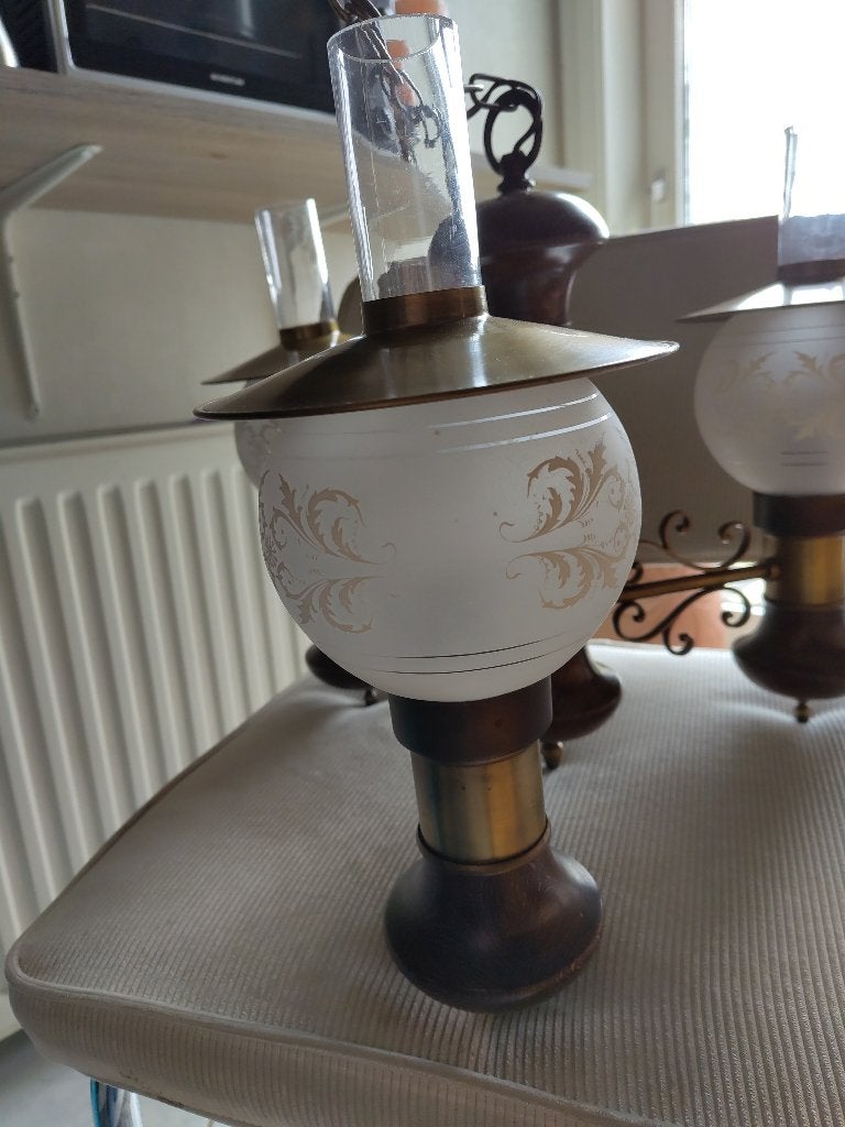 HANGLAMP ANTIEK, Ophalen, Gebruikt, Glas