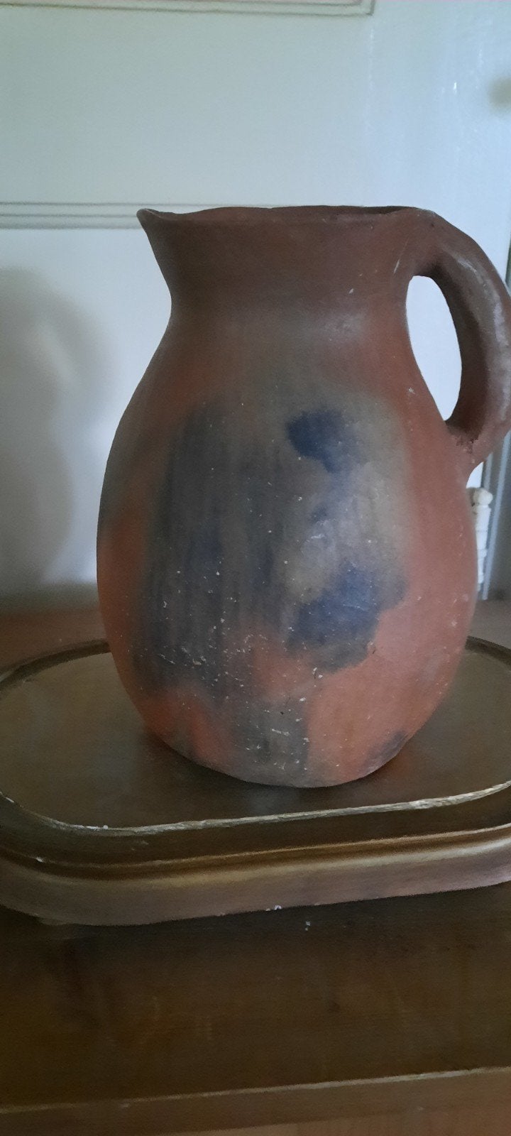 Rustieke terracotta kruik antiek- Decoratieve vaas, Ophalen of Verzenden