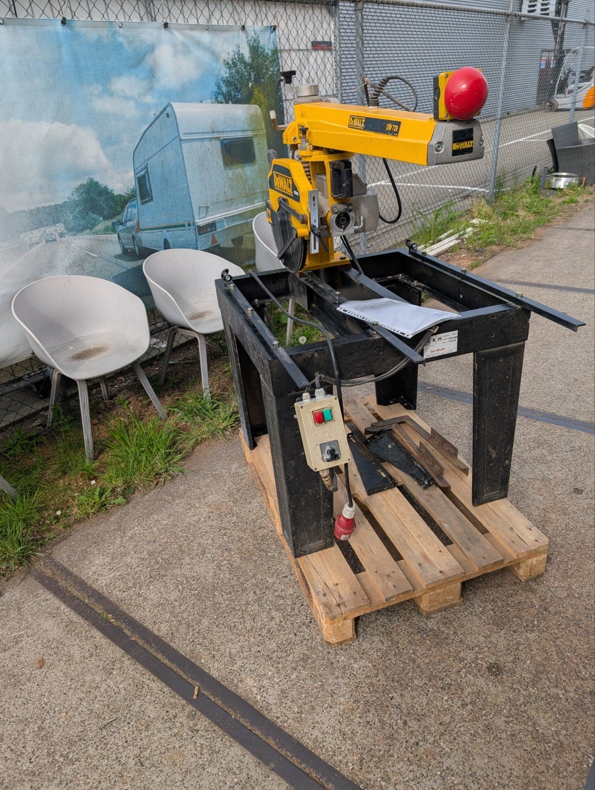 dewalt DW729 afkortzaag, Doe-het-zelf en Verbouw, Gereedschap | Zaagmachines, Ophalen, Gebruikt, Dewalt, Afkortzaag