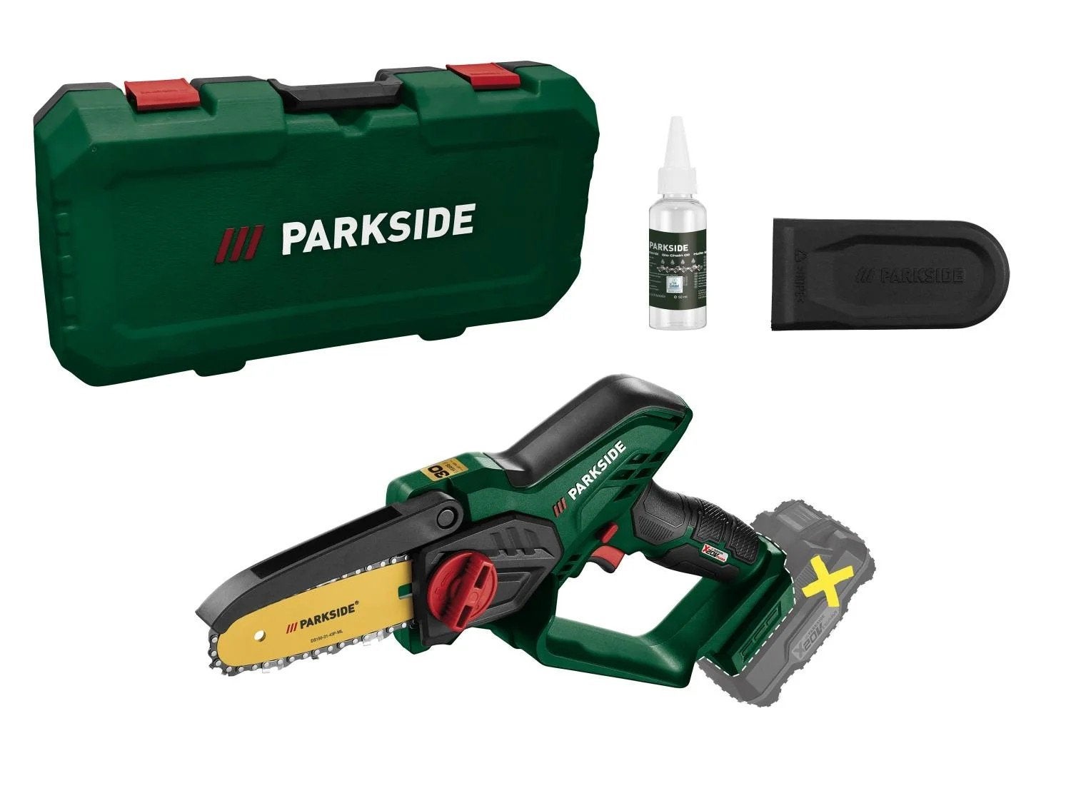 Parkside 20v accu snoeizaag 30 jaar Editie, Ophalen of Verzenden, Nieuw, Minder dan 600 watt, 30 tot 70 mm