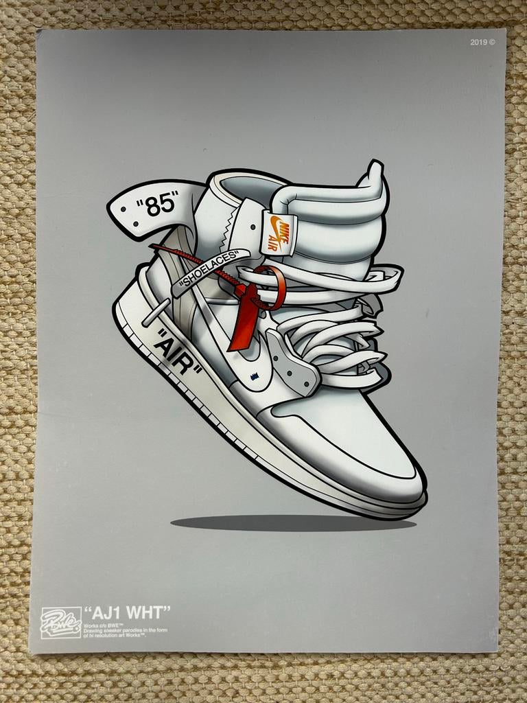 Poster met sneaker illustratie, Air Jordan Nike, Rechthoekig Staand, Ophalen of Verzenden, Zo goed als nieuw, A1 t/m A3