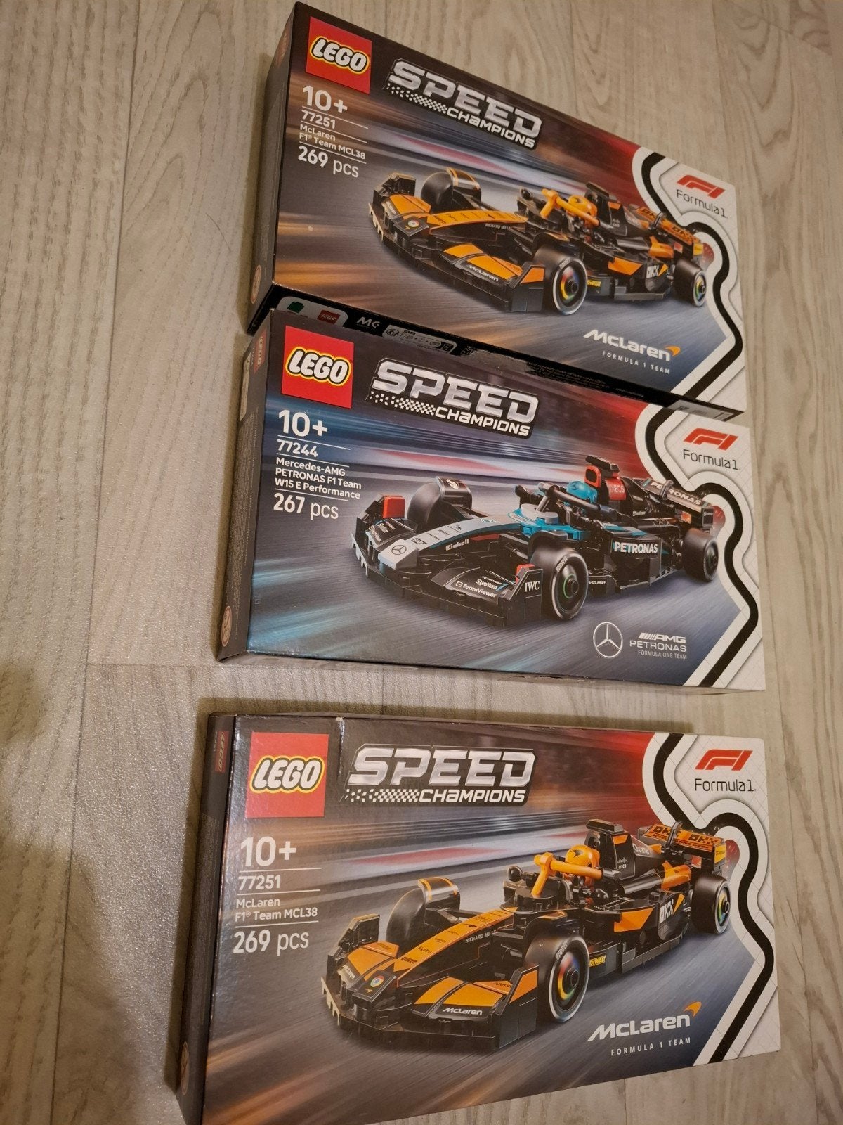 Lego Speed Champions: 2x McLaren & 1x Mercedes F1, Compleet, Lego, Nieuw, Complete set
