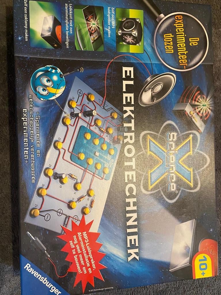 Ravensburger X Science Elektrotechniek Experimenteerdoos, Ophalen, Zo goed als nieuw, Bouwen, Met licht