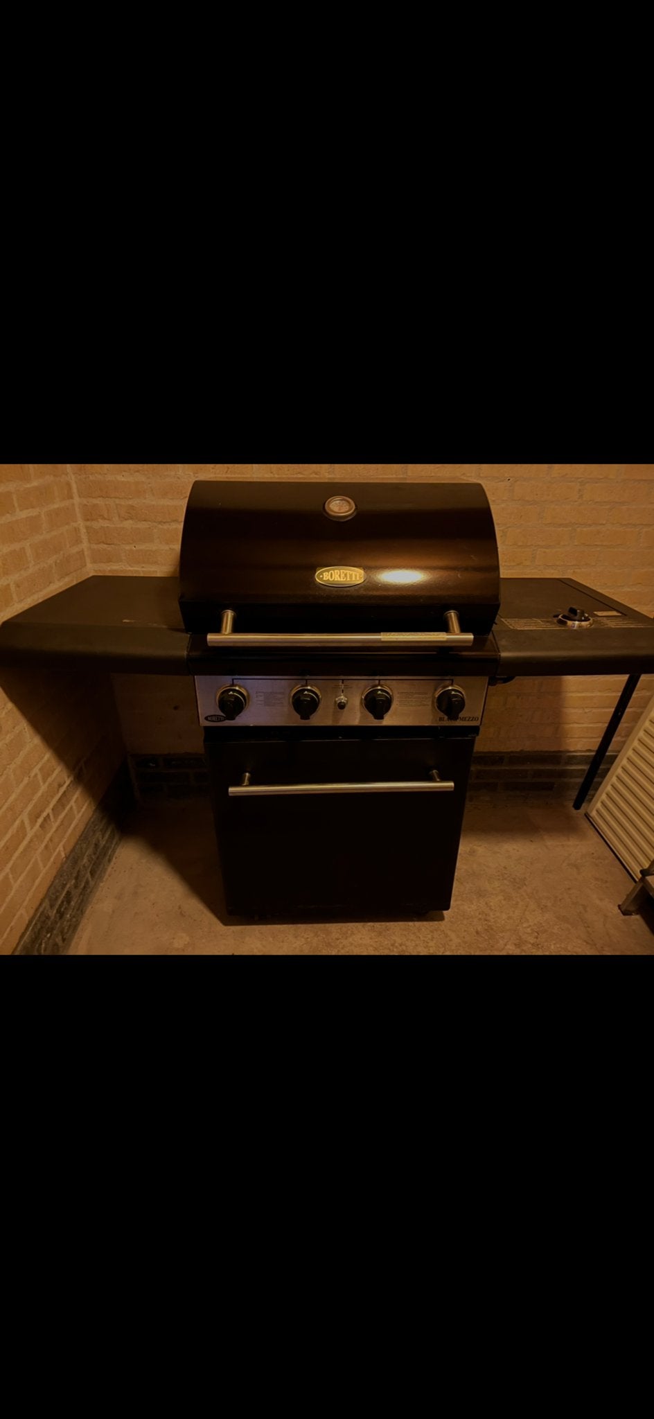 Boretti gasbarbecue - Black Milano - incl BeneGas gasfles, Ophalen, Gebruikt