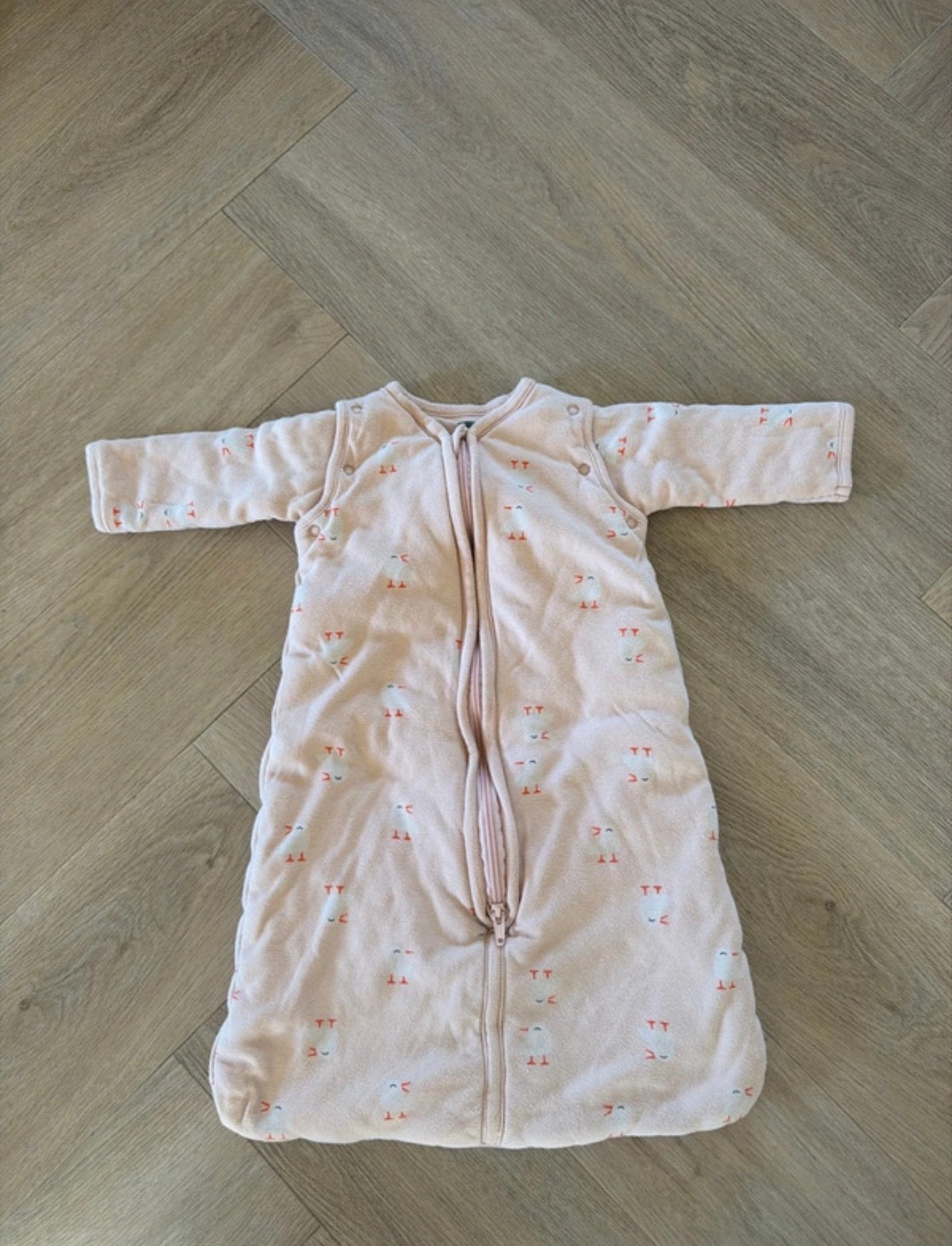 Hema babyslaapzak roze met print, TOG 3.0, Wasbaar, Gebruikt, Ophalen of Verzenden, Hema
