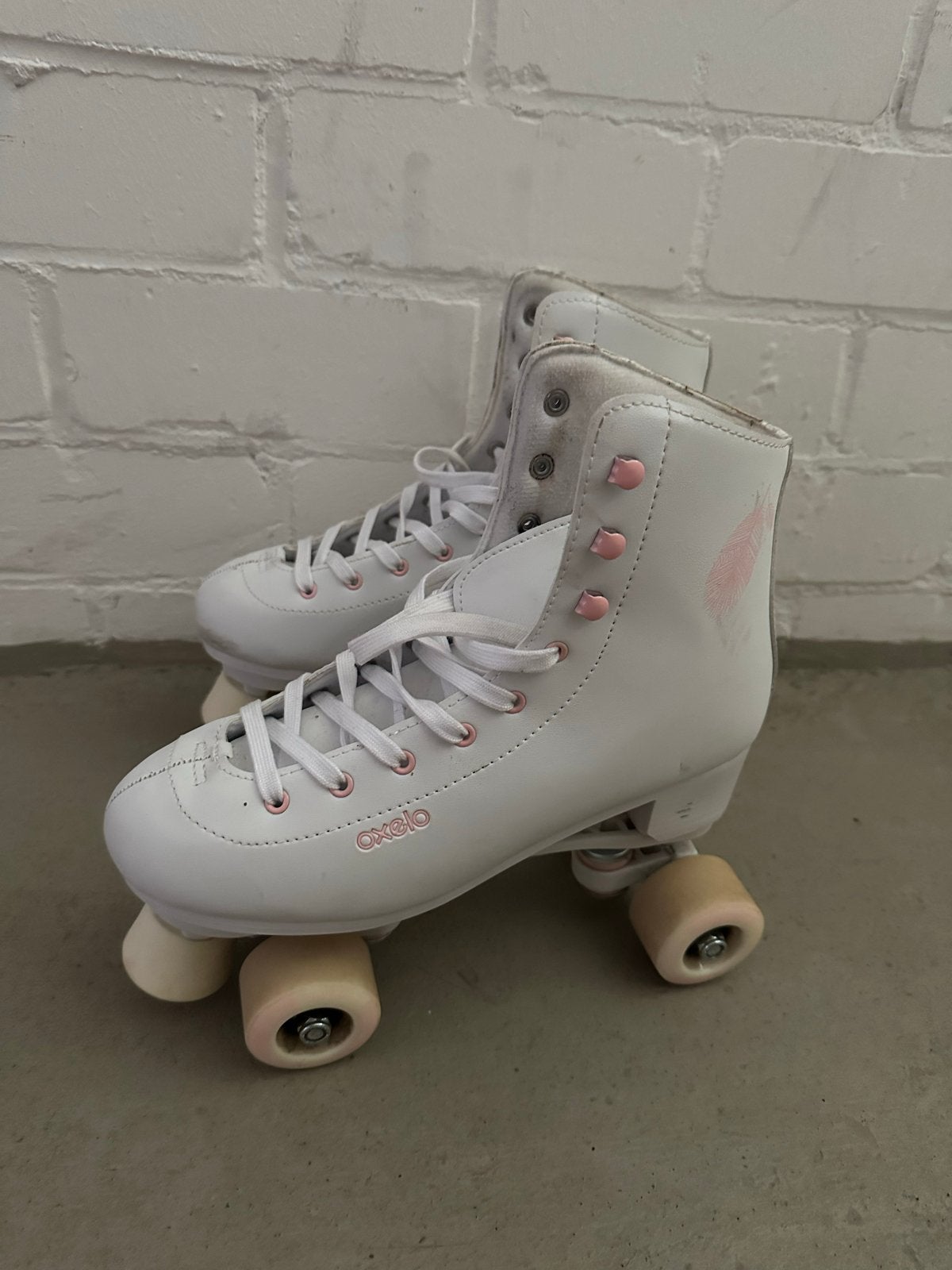 Oxelo rolschaatsen wit/roze - Maat 40, Sport en Fitness, Skeelers, Ophalen of Verzenden, Gebruikt, Dames