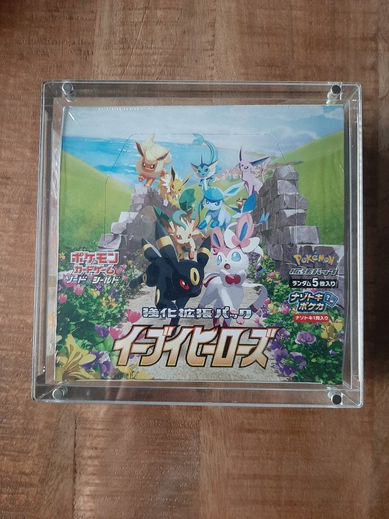 Eevee Heroes, Japanse Booster Box, met magneet case., Hobby en Vrije tijd, Verzamelkaartspellen | Pokémon, Ophalen of Verzenden