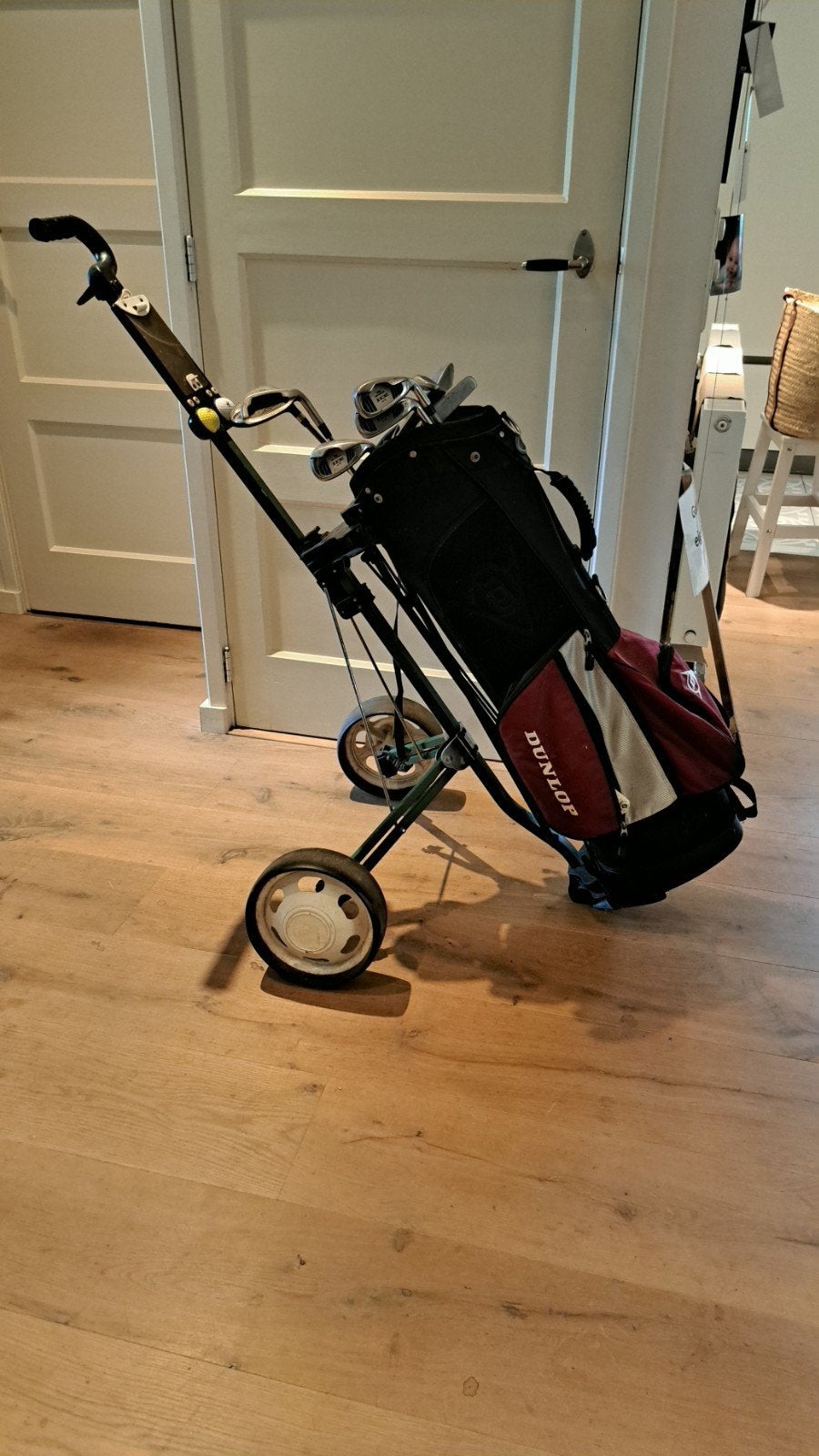 Golfkar- en tas, Ophalen, Gebruikt
