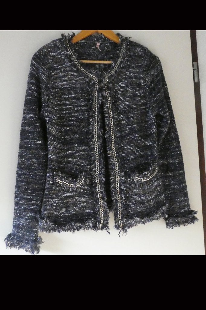 dik gebreid vest , maat: M/L, Maat 38/40 (M), Ophalen of Verzenden, Gedragen, Meerkleurig