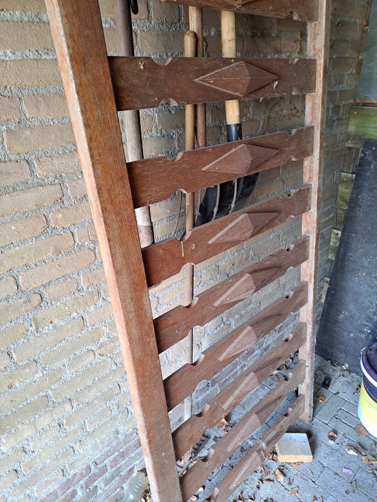 Traphek hardhout 90x198 cm - nette staat, Kinderen en Baby's, Gebruikt, Overige typen, Ophalen of Verzenden, Hout