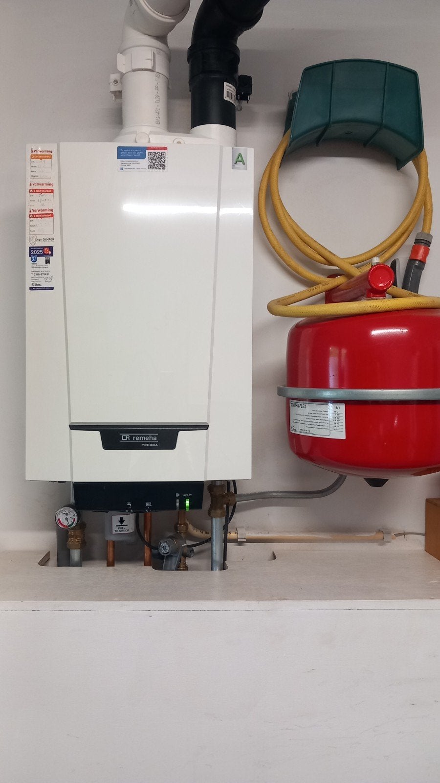 Remeha Tzerra CV ketel 2018 met expansievat compleet, Ophalen, 30 tot 80 cm, Gebruikt, Hoog rendement (Hr)