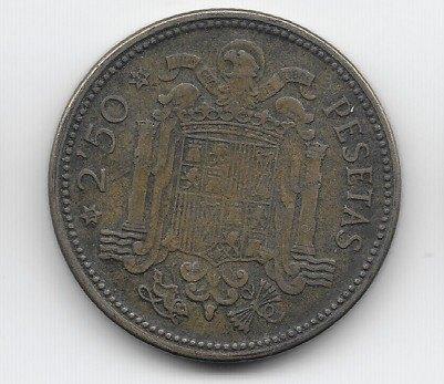 Spanje 2½ pesetas 1953 (54) KM# 785, Verzenden, Overige landen, Losse munt