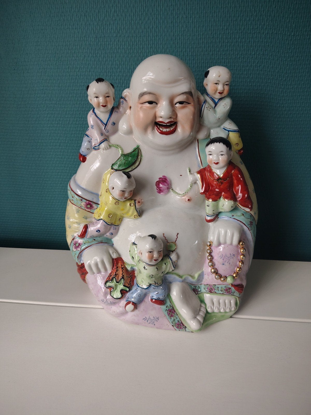 Antieke Chinese Porseleinen boeddha groot 30cm, Ophalen