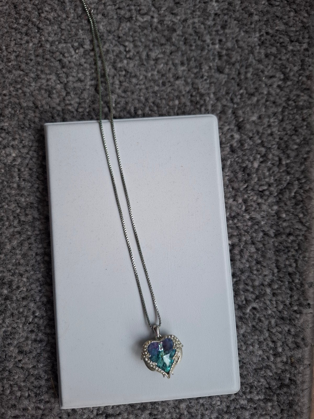 Swarovski Ketting met Blauw Hart Hanger, Ophalen of Verzenden, Zo goed als nieuw, Blauw