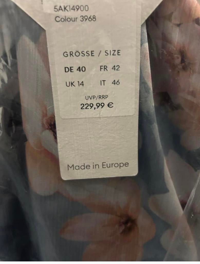 Swing Galajurk Bloemenprint Maat 40 Nieuw met kaartjes, Galajurk, Blauw, Nieuw, Ophalen
