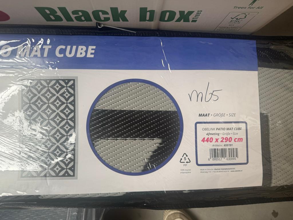 Obelink Patio Mat Cube 440x290 cm - Nieuw, O, O, Nieuw, Ophalen of Verzenden