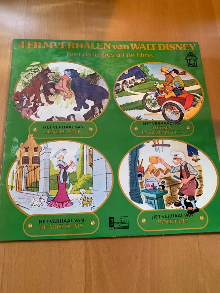 4 Filmverhalen van Walt Disney met liedjes - LP, Cd's en Dvd's, Ophalen of Verzenden, Gebruikt