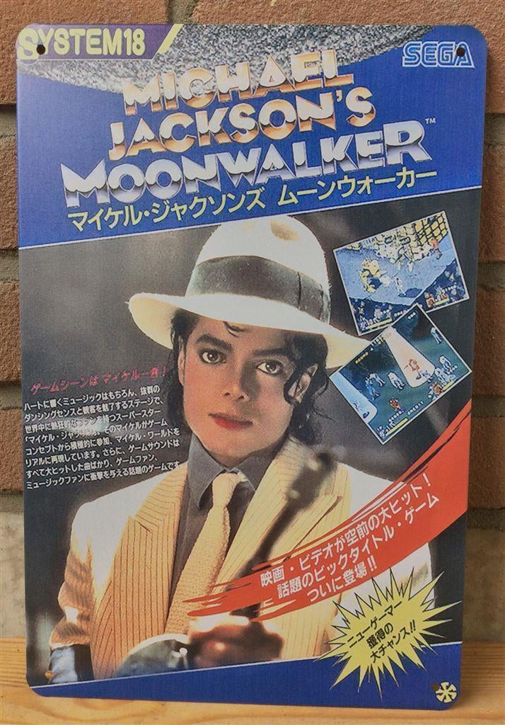 MICHAEL JACKSON MOONWALKER SEGA METALEN RECLAMEBORD, Spelcomputers en Games, 1 speler, Nieuw, Ophalen of Verzenden, Vanaf 3 jaar
