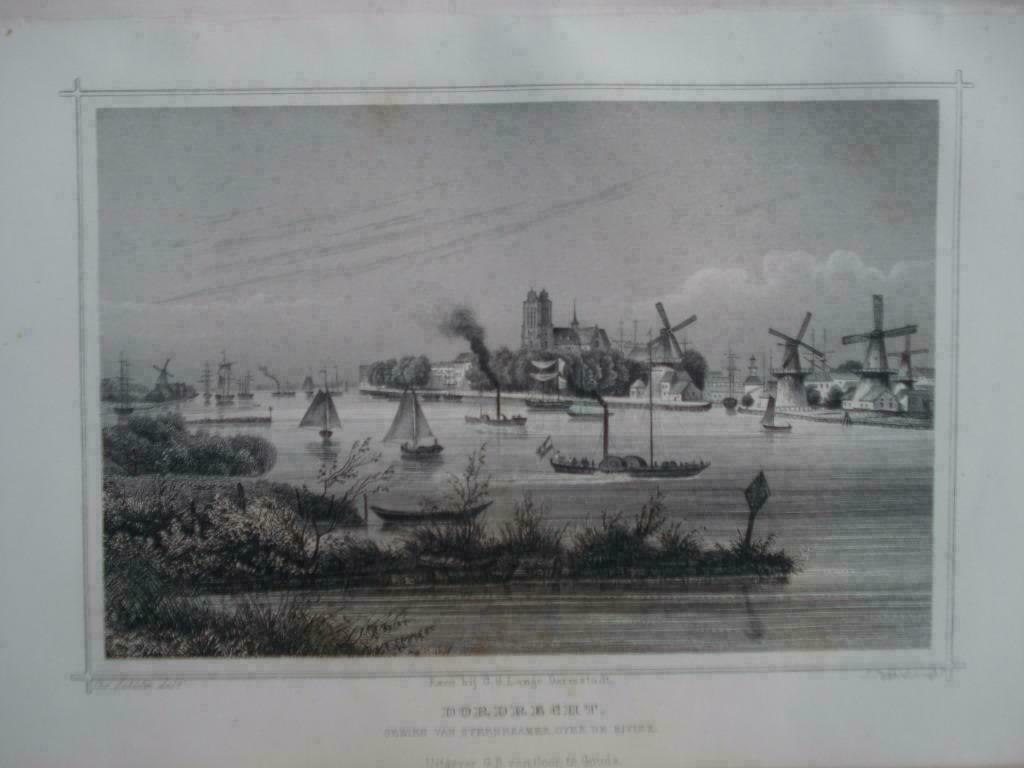86 / Dordrecht van de steenenkamer   Staalgravure 1860, Ophalen of Verzenden