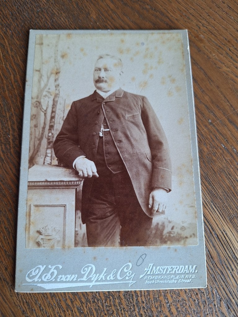 CDV Van Dijk & Co Amsterdam, Verzamelen, Gebruikt, Verzenden, Foto, Voor 1940