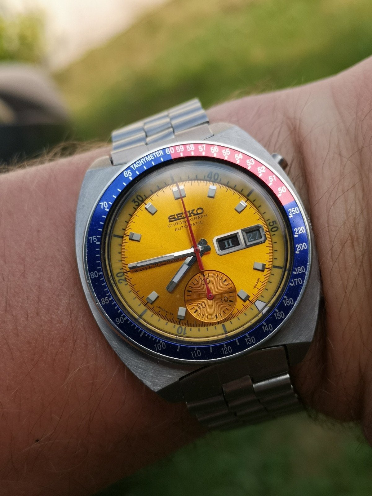 Iconische Vintage Seiko 6139-6002 "Pogue" (Vroeg "Proof"), Gebruikt, Staal, Polshorloge, Ophalen of Verzenden
