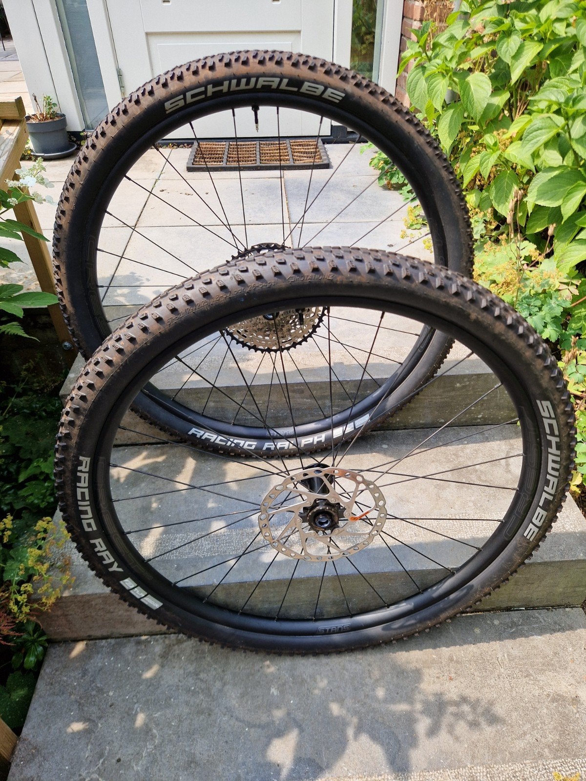Mountainbike Wielset 29inch - Schwalbe, Shimano SLX, Notubes, Fietsen en Brommers, Fietsonderdelen, Zo goed als nieuw, Wiel, Aluminium