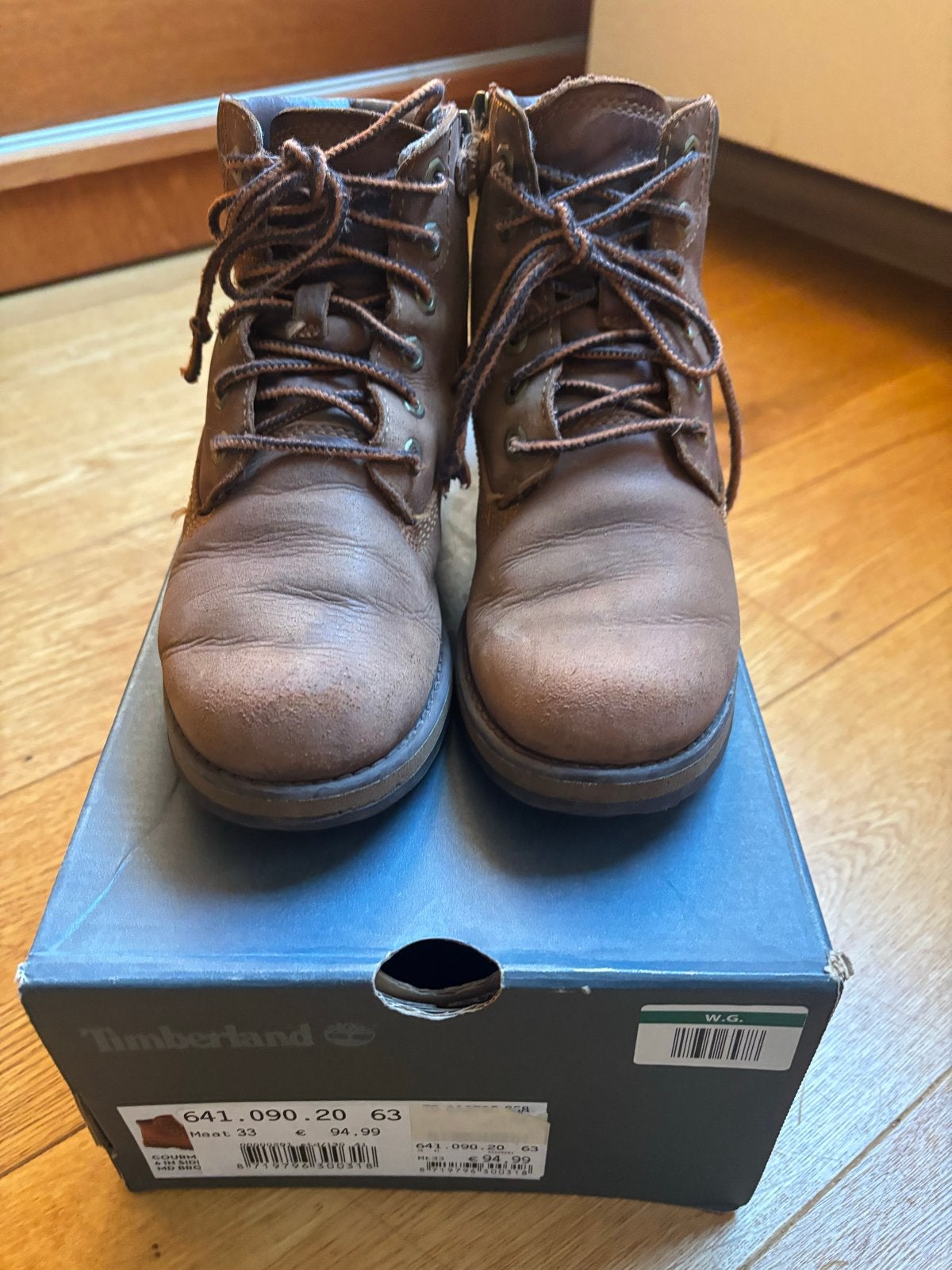 Timberland kinderlaarzen maat 33 - bruin, Ophalen of Verzenden, Gebruikt, Jongen of Meisje, Laarzen