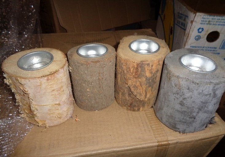 PARTIJ HOUTEN WAXINELICHTHOUDER GROOT ASSORTI, ., Nieuw, Ophalen of Verzenden, .