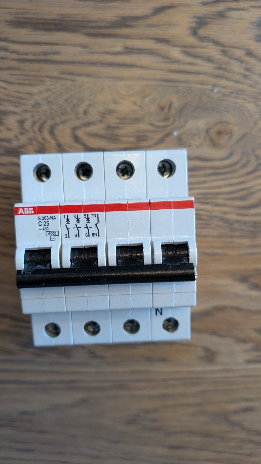 Krachtgroep 25A 3 fasen + nul ABB S203, Ophalen of Verzenden, Gebruikt, ABB, Overige typen