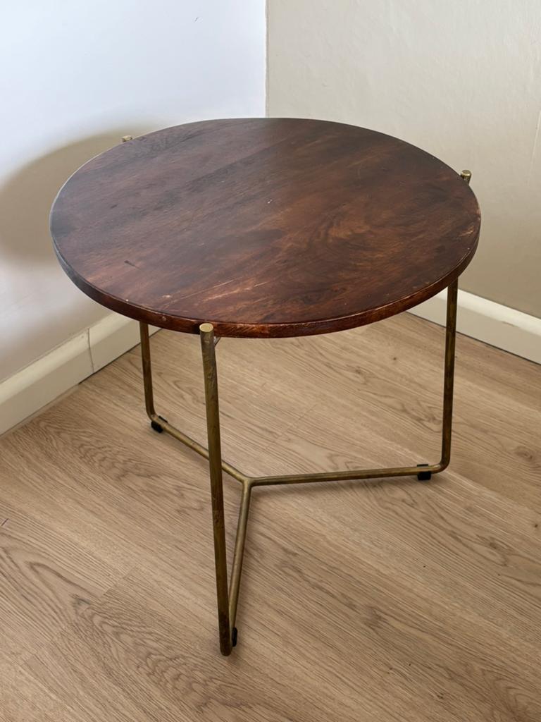 Bijzettafel - diameter 44cm, Huis en Inrichting, Tafels | Bijzettafels, Ophalen, Rond, Minder dan 55 cm, Minder dan 45 cm