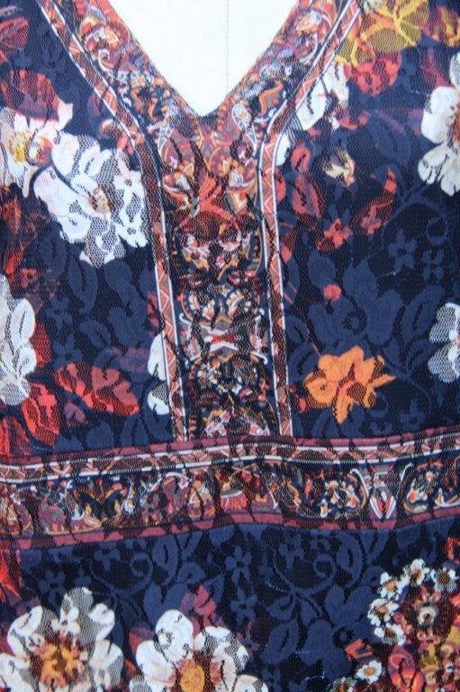 Jurk zwart/ rood/ oranje Paprika mt M Vaste prijs, Kleding | Dames, Jurken, Maat 42/44 (L), Ophalen of Verzenden, Zo goed als nieuw