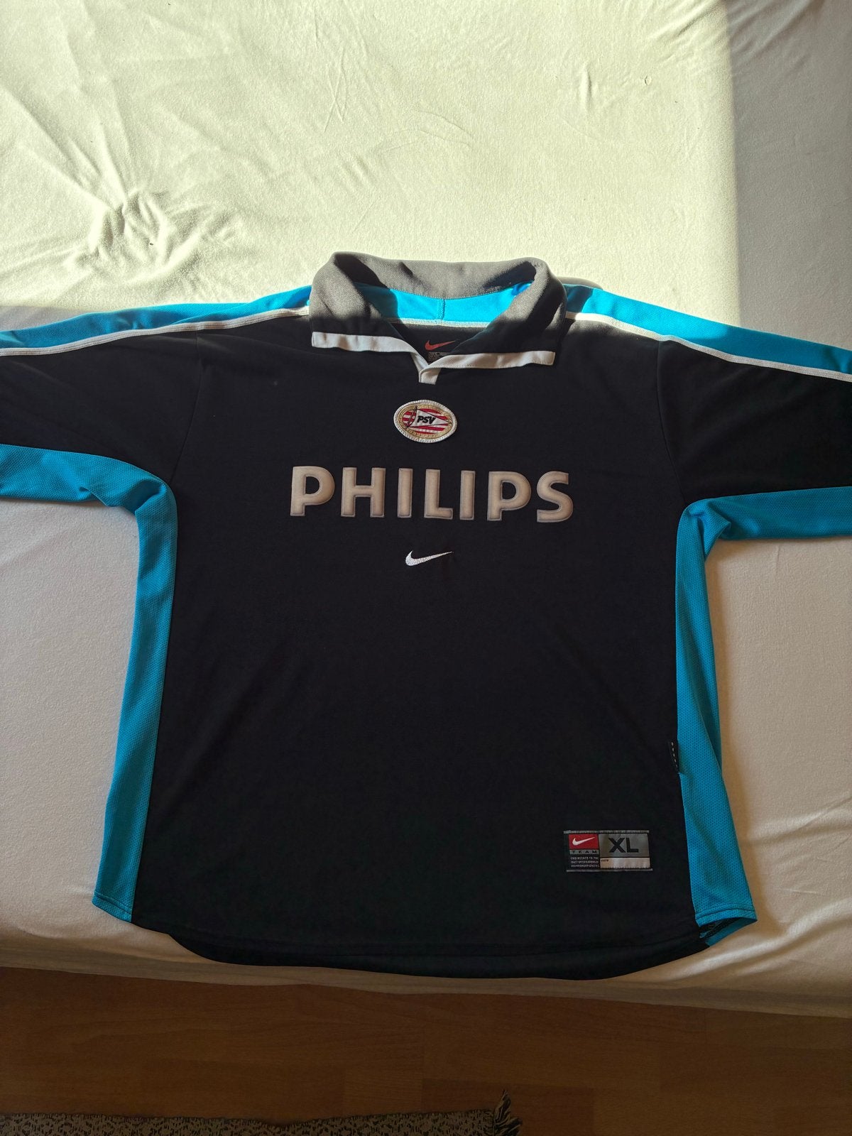 PSV Uitshirt Nike Philips Maat XL Zwart/Blauw, Groter dan maat XL, Ophalen of Verzenden, Zo goed als nieuw, Shirt