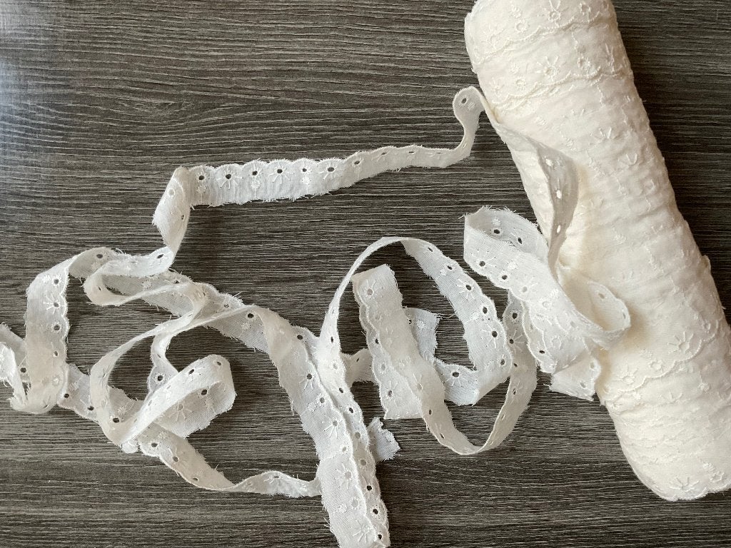 Nr 30) Aanbieding creme katoen kant 10 meter € 4,00, Verzenden, Nieuw, Kant