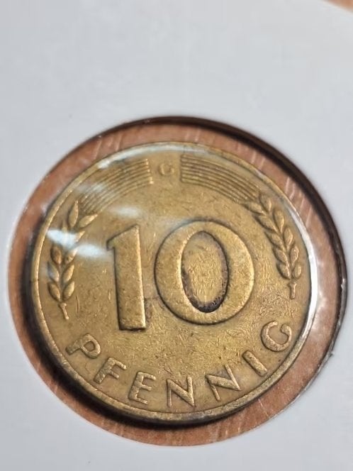 DUITSLAND 10 pfenning 1950 G (#72), Postzegels en Munten, Ophalen of Verzenden, Duitsland, Losse munt