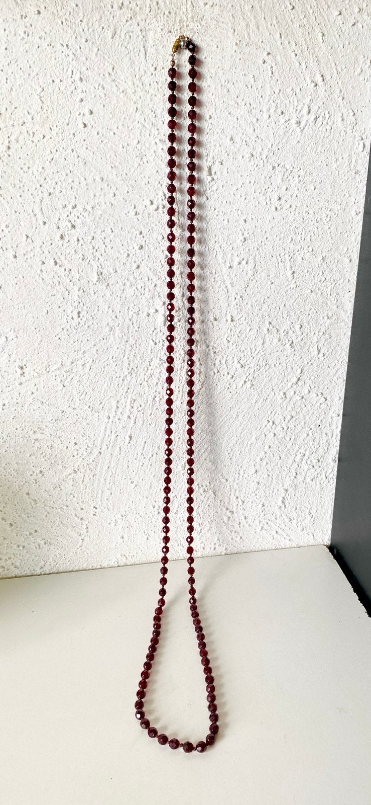 jaren ‘70 mooie GARNET  ‘RODE GRANAAT’ COLLIER / HALSKETTING, Ophalen of Verzenden, Zo goed als nieuw, Steen of Mineraal, Met edelsteen