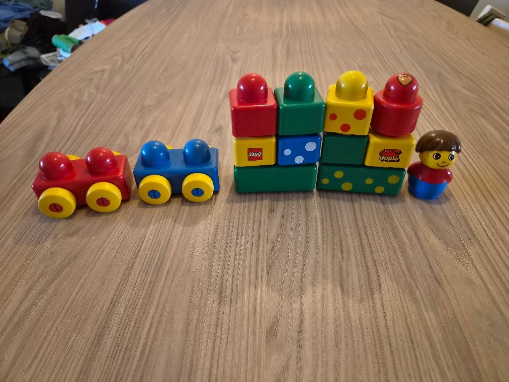 Lego Duplo Primo Trein met blokken en figuur, Ophalen, Gebruikt, Lego Primo, Inclusief minifiguren
