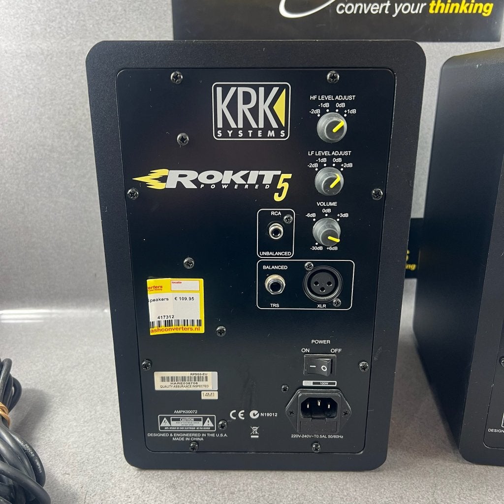 KRK Rokit 5 Studio Monitor speakers | Set van 2 | 417312, Gebruikt, Inclusief kabels, Ophalen of Verzenden, KRK